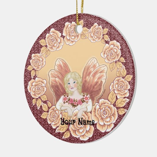 Roos Fairy Ring aangepaste fee ornament (Links)