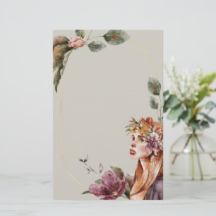 Roos Fairy Stationery Paper   betoverde bloem Briefpapier