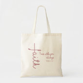 Roos Faith Cross met Bijbelversie Tote Bag (Voorkant)