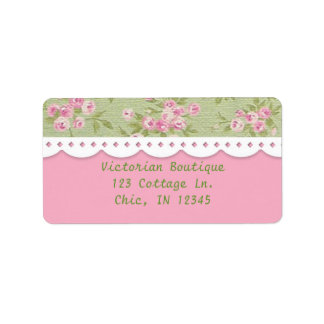 Roos Fancy adreslabel Etiket