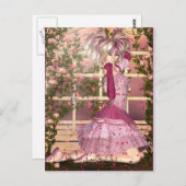 Roos Fantasy Art Briefkaart (Voorkant / Achterkant)