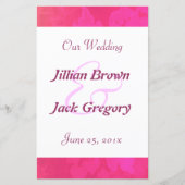 Roos Fantasy Wedding Program (Voorkant)