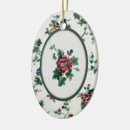 Roos Faux Cross Stitch Ornament (Links)
