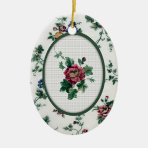 Roos Faux Cross Stitch Ornament