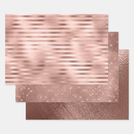 Roos Faux Foil Mix en Match 1 Inpakpapier Vel (Set)