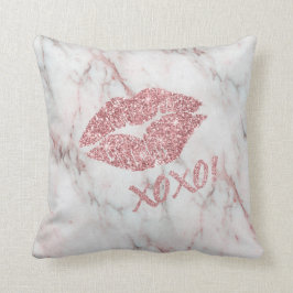  Roos Faux Glitter XOXO Kiss Kussen