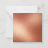 Roos Faux Gold Foil minimalist Monogram 2 Border Notitiekaartje (Achterkant)