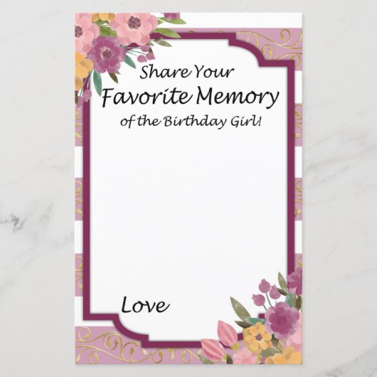 Roos Favoriete herinnering van het meisje van de g (Voorkant)