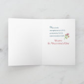 Roos Feest van St. Valentijn Feestdagen Kaart (Binnen)