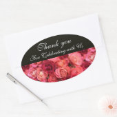 ROOS FIELD, bedankt Ovale Sticker (Envelop)