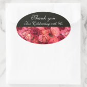 ROOS FIELD, bedankt Ovale Sticker (Tas)