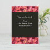 ROOS FIELD MONOGRAM, roze, rood zwart Kaart (Staand voorkant)