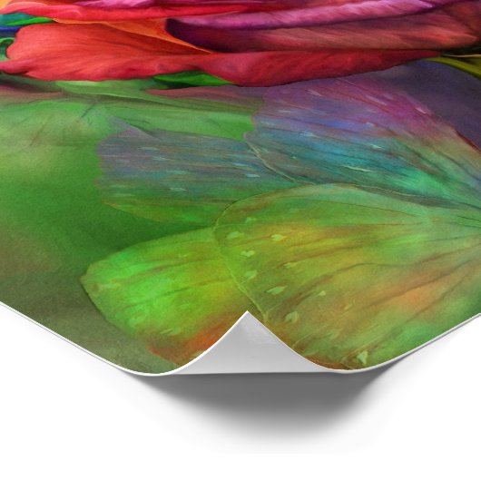 Roos fijn Poster/afdrukken Poster (Hoek)