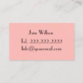 Roos Flamingo Visitekaartje (Achterkant)
