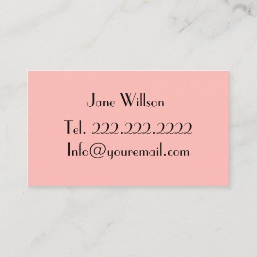 Roos Flamingo Visitekaartje (Achterkant)