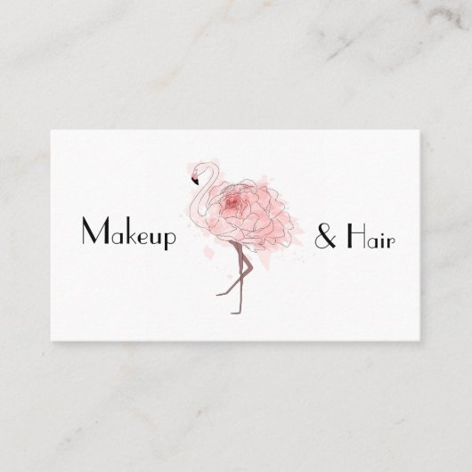 Roos Flamingo Visitekaartje (Voorkant)