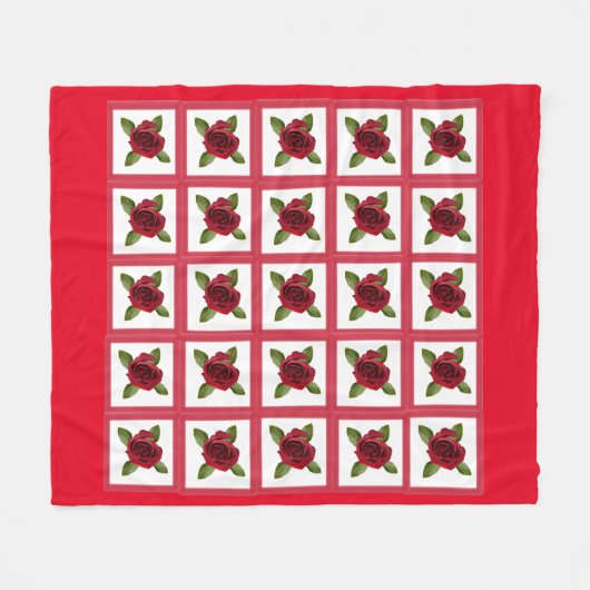 Roos Fleece Blanket (Voorkant (Horizontaal))