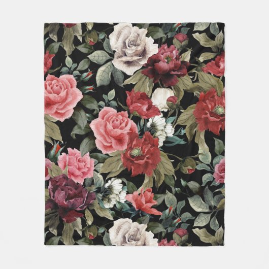 Roos Fleece Blanket Deken (Voorkant)