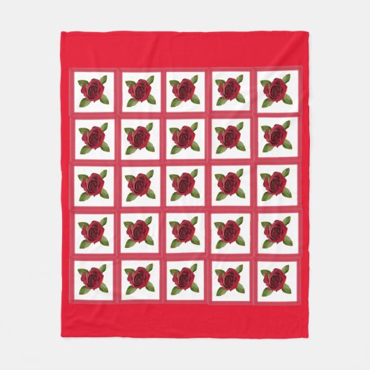 Roos Fleece Blanket Deken (Voorkant)