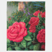 Roos Fleece Deken (Voorkant)