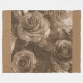 Roos Fleece Deken (Voorkant (Horizontaal))