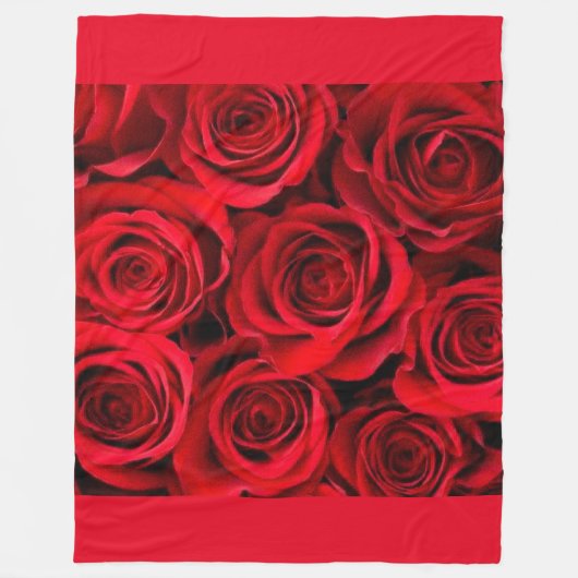 Roos Fleece Deken (Voorkant)