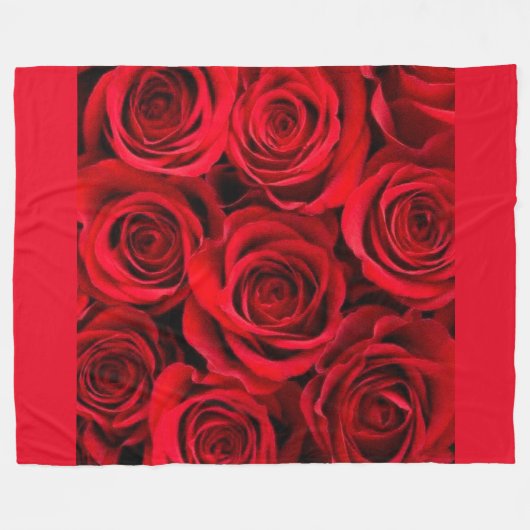 Roos Fleece Deken (Voorkant (Horizontaal))