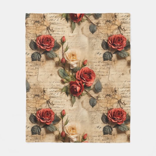  Roos Fleece Deken (Voorkant)