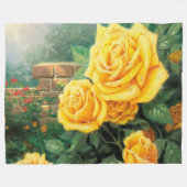 Roos Fleece Deken (Voorkant (Horizontaal))