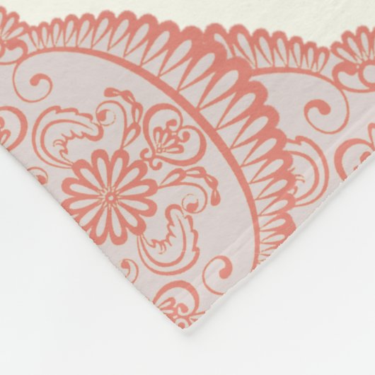 Roos Fleece Deken (Hoek)