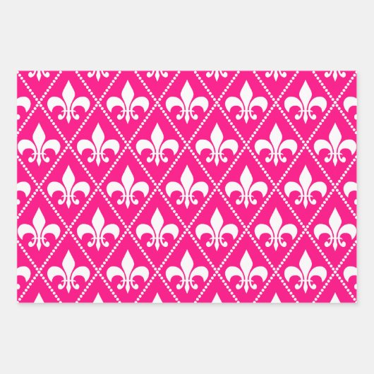 Roos Fleur de Lis Inpakpapier Vel (Voorkant)