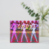 Roos Floor Dancers Briefkaart (Staand voorkant)