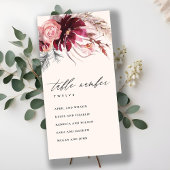 Roos Flora Pampas Grass Seating Chart Table Number Bedankkaart