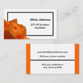 Roos floraal modern minimalistisch freelancer sina visitekaartje (Voorkant / Achterkant)