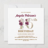 Roos Floral A 16th Birthday Party Kaart (Voorkant)