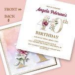 Roos Floral A 40th Birthday Party Kaart<br><div class="desc">Organiseer de perfecte viering van de 40ste verjaardag met dit elegante roos floral monogram A model aan de achterkant voor verjaardagsnamen,  te beginnen met de letter A. Elegant florale cijfers worden gebruikt in de uitnodiging om de feestelijke leeftijd te accentueren.</div>