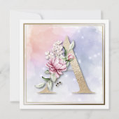 Roos Floral A 50th Birthday Party Kaart (Achterkant)