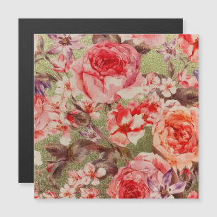 Roos Floral Bloom Raspberry Pink Waterverf