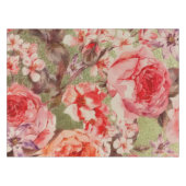 Roos Floral Bloom Raspberry Pink Waterverf Tafelkleed (Voorkant (Horizontaal))