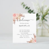 Roos floral blush pampas (Staand voorkant)