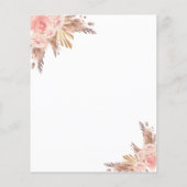 Roos floral blush pampas (Achterkant)