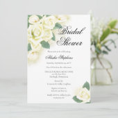 Roos Floral Bouquet Bridal Shower Kaart (Staand voorkant)