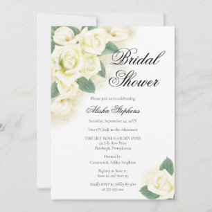 Roos Floral Bouquet Bridal Shower Kaart