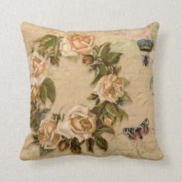 Roos Floral Bouquet Flowers Bee n Ephemera Kussen