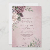 Roos Floral Bouquet Roze Kaart (Voorkant)