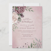 Roos Floral Bouquet Roze Kaart (Voorkant)