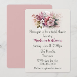 Roos Floral Bouquet Vrijgezellenfeest Kaart