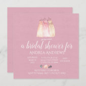 Roos Floral Bridal Shower Kaart (Voorkant / Achterkant)