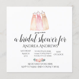 Roos Floral Bridal Shower Kaart