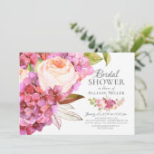 Roos Floral Bridal Shower Kaart (Staand voorkant)